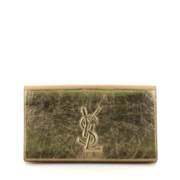 Saint Laurent Belle de Jour Clutch Leather Large Gold 2925511