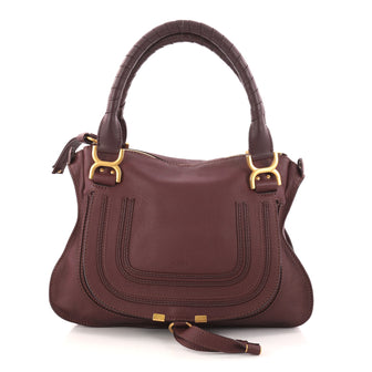 Chloe Marcie Satchel Leather Medium Purple 2926701