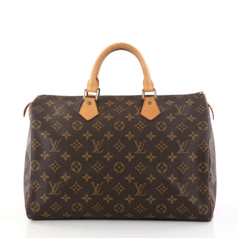 Louis Vuitton Speedy Handbag Monogram Canvas 35 Brown 2927001