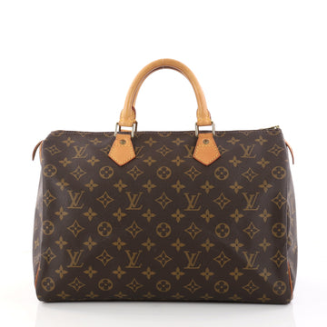 Louis Vuitton Speedy Handbag Monogram Canvas 35 Brown 2927001