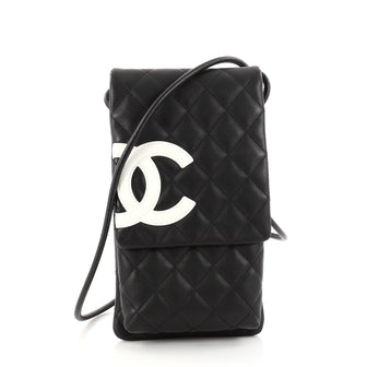 Chanel Cambon Flap Crossbody Bag Quilted Lambskin Black 2927702