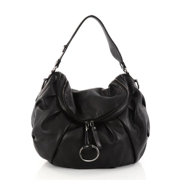 Gucci Icon Bit Convertible Hobo Leather Medium Black 2929404