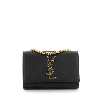 Saint Laurent Classic Monogram Crossbody Bag Grainy Leather Small Black 2931701