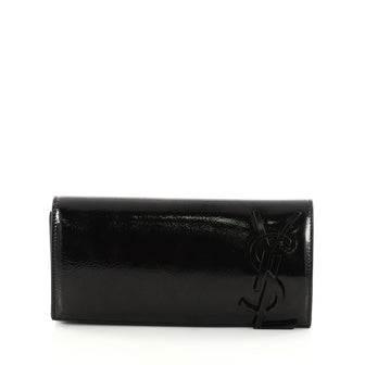 Saint Laurent Smoking Monogram Clutch Patent Long Black 2931703