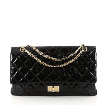 Chanel Reissue 2.55 Handbag Quilted Patent 227 Black 2933001