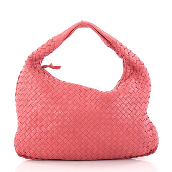Bottega Veneta Veneta Hobo Intrecciato Nappa Medium Pink 2933003