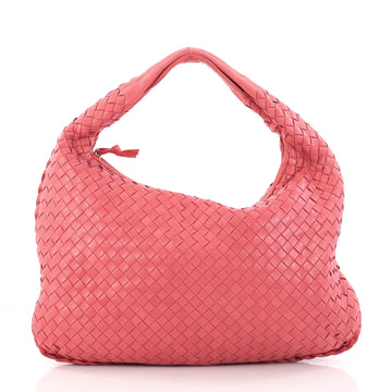 Bottega Veneta Veneta Hobo Intrecciato Nappa Medium Pink 2933003