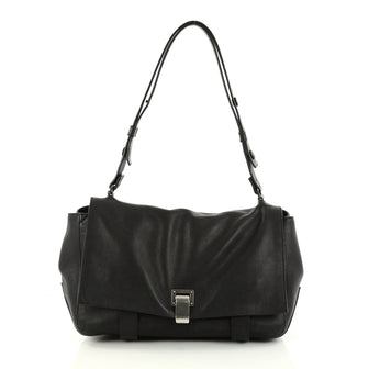 Proenza Schouler Courier Bag Leather Medium Black 2933503
