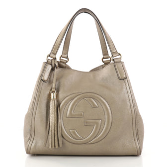 Gucci Soho Shoulder Bag Leather Medium Neutral 2938401
