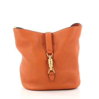 Gucci Jackie Soft Bucket Bag Leather Orange 2939101