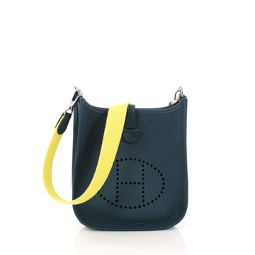 Hermes Evelyne Crossbody Gen III Clemence TPM Blue 2939301
