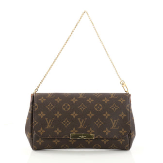Louis Vuitton Favorite Handbag Monogram Canvas MM Brown 2939801