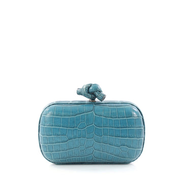 Bottega Veneta Box Knot Clutch Crocodile Small Blue 2940101