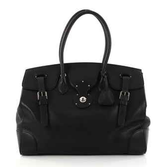 Ralph Lauren Collection Soft Ricky Handbag Leather 40 Black 2942302