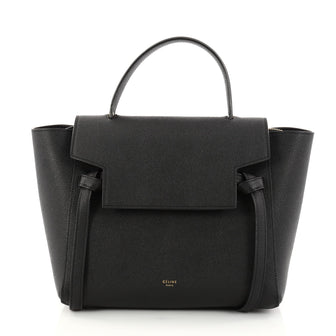 Celine Belt Bag Grainy Leather Micro Black 2942401