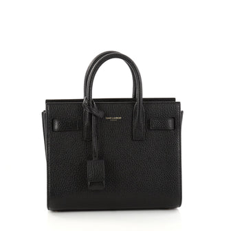 Saint Laurent Sac de Jour Handbag Leather Nano Black 2943702