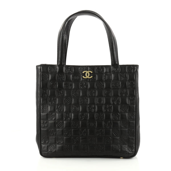 Chanel Silver Embossed Precious Symbols Single Flap Bag