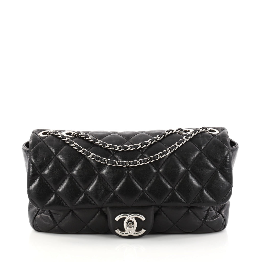 chanel rain bag cover Buy Chanel Coco Rain Flap Bag Quilted Lambskin Medium Black 2945201