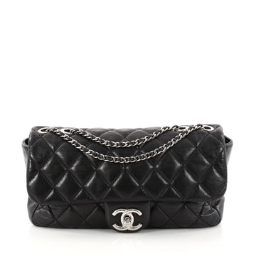 Chanel Coco Rain Flap Bag Quilted Lambskin Medium Black 2945201