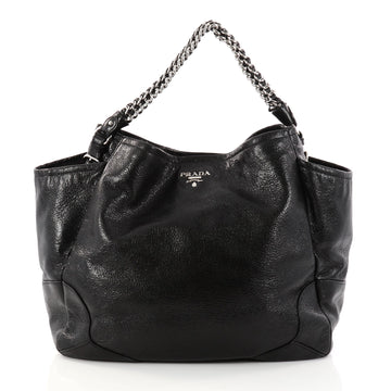 Prada Lux Chain Side Pocket Hobo Cervo Leather Large 2945501