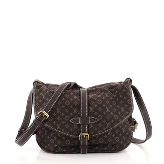 Louis Vuitton Saumur Handbag Monogram Idylle PM Brown 2945803