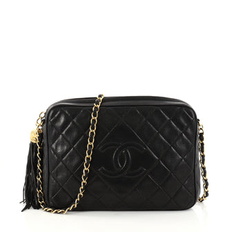 Chanel Vintage Diamond CC Camera Bag Quilted Leather 2948901