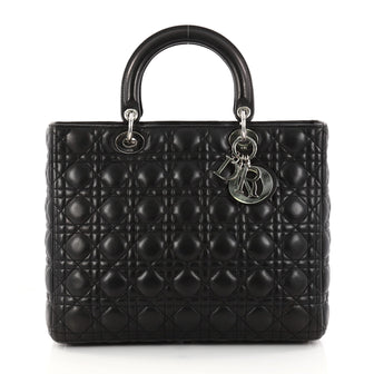 Christian Dior Lady Dior Handbag Cannage Quilt Lambskin 2949201