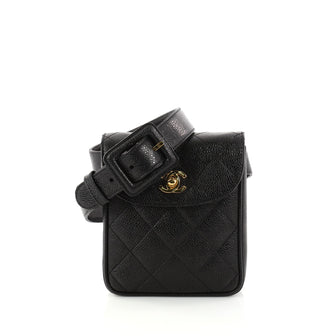 Chanel Vintage Belt Bum Waist Bag Quilted Caviar Mini 2949501