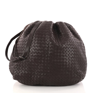 Bottega Veneta Drawstring Shoulder Bag Intrecciato Nappa Brown 2950803