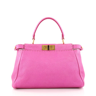  Fendi Selleria Peekaboo Handbag Leather Regular Pink 2951303