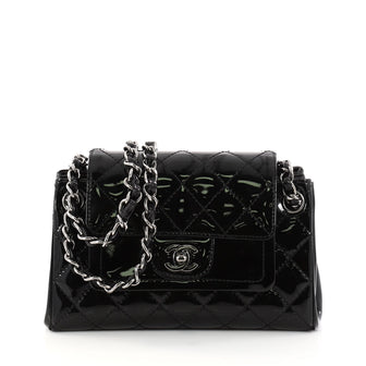 Chanel Chain Double Accordion Flap Bag Quilted Patent 2951505