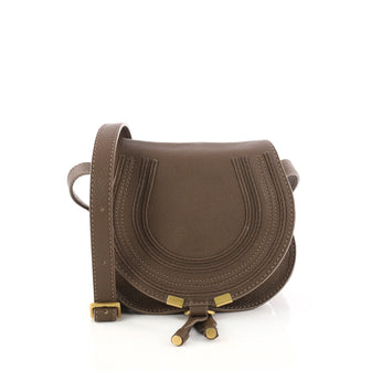 Chloe Marcie Crossbody Bag Leather Mini Brown 2951801