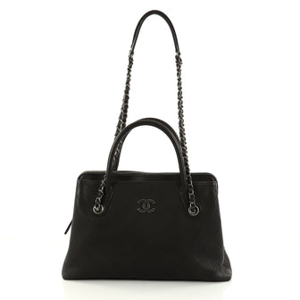 Chanel Shopping Tote Quilted Caviar Small Black 2953003