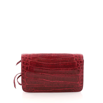 Nancy Gonzalez Wallet on Chain Crocodile Mini Red 2953401