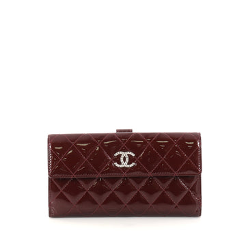 Chanel Brilliant CC Trifold Wallet Quilted Patent Long 2953502