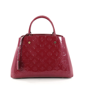 Louis Vuitton Montaigne Handbag Monogram Vernis MM Pink 2953801
