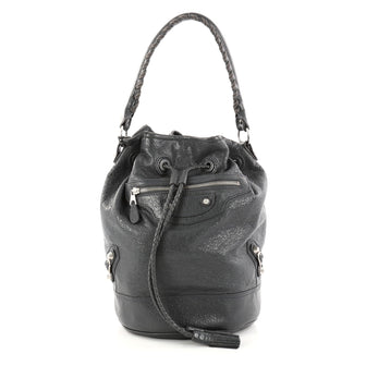 Balenciaga Carly Giant Studs Handbag Leather Gray 2954701