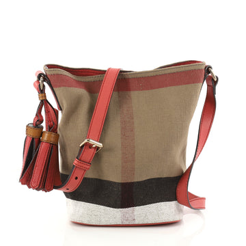 Burberry Ashby Handbag House Check Canvas Mini Brown 2954902