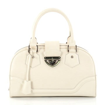 Louis Vuitton Montaigne Bowling Bag Epi Leather GM White 2955201