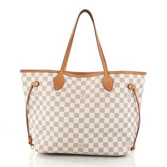Louis Vuitton Neverfull Tote Damier MM White 2955205