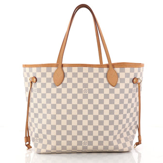 Louis Vuitton Neverfull Tote Damier MM White 2956101