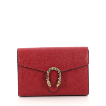 Gucci Dionysus Chain Wallet Leather with Embellished Red 2956201