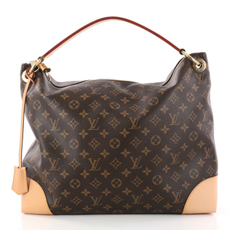 Louis Vuitton Berri Handbag Monogram Canvas MM Brown 2957001