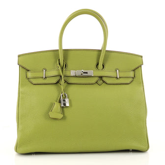 Hermes Birkin Handbag Green Togo with Palladium Hardware 2958201