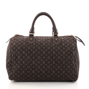Louis Vuitton Speedy Handbag Mini Lin 30 Brown 2959201