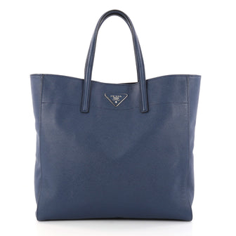 Prada Convertible Soft Shopping Tote Saffiano Leather Blue 2959204
