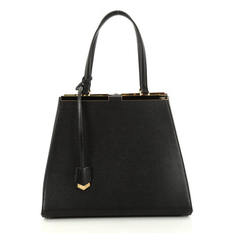 Fendi 3Jours Handbag Leather Large Black 2961801
