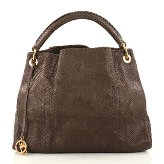 Louis Vuitton Artsy Handbag Monogram Embossed Python MM 2964201
