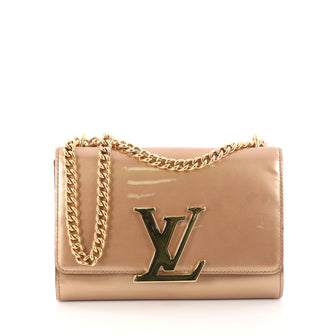Louis Vuitton Chain Louise Clutch Patent MM Brown 2966701