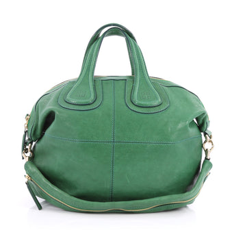 Givenchy Nightingale Satchel Leather Small Green 2967604